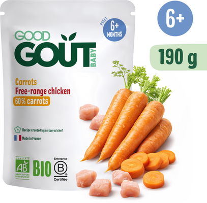 Good Goût BIO Mrkev s farmářským kuřátkem 190 g