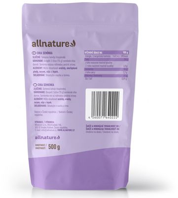 Allnature Chia semínko 500 g