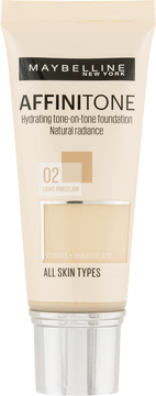 Maybelline New York Affinitone make-up odstín 02 Light Porcelain 30 ml