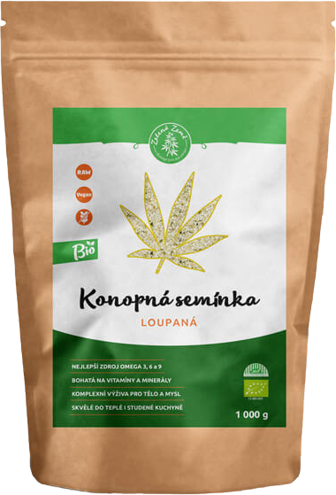 Zelená Země Konopné semínko loupané BIO 500 g