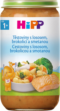 HiPP BIO Menu těstoviny s lososem, brokolicí a smetanou 250 g