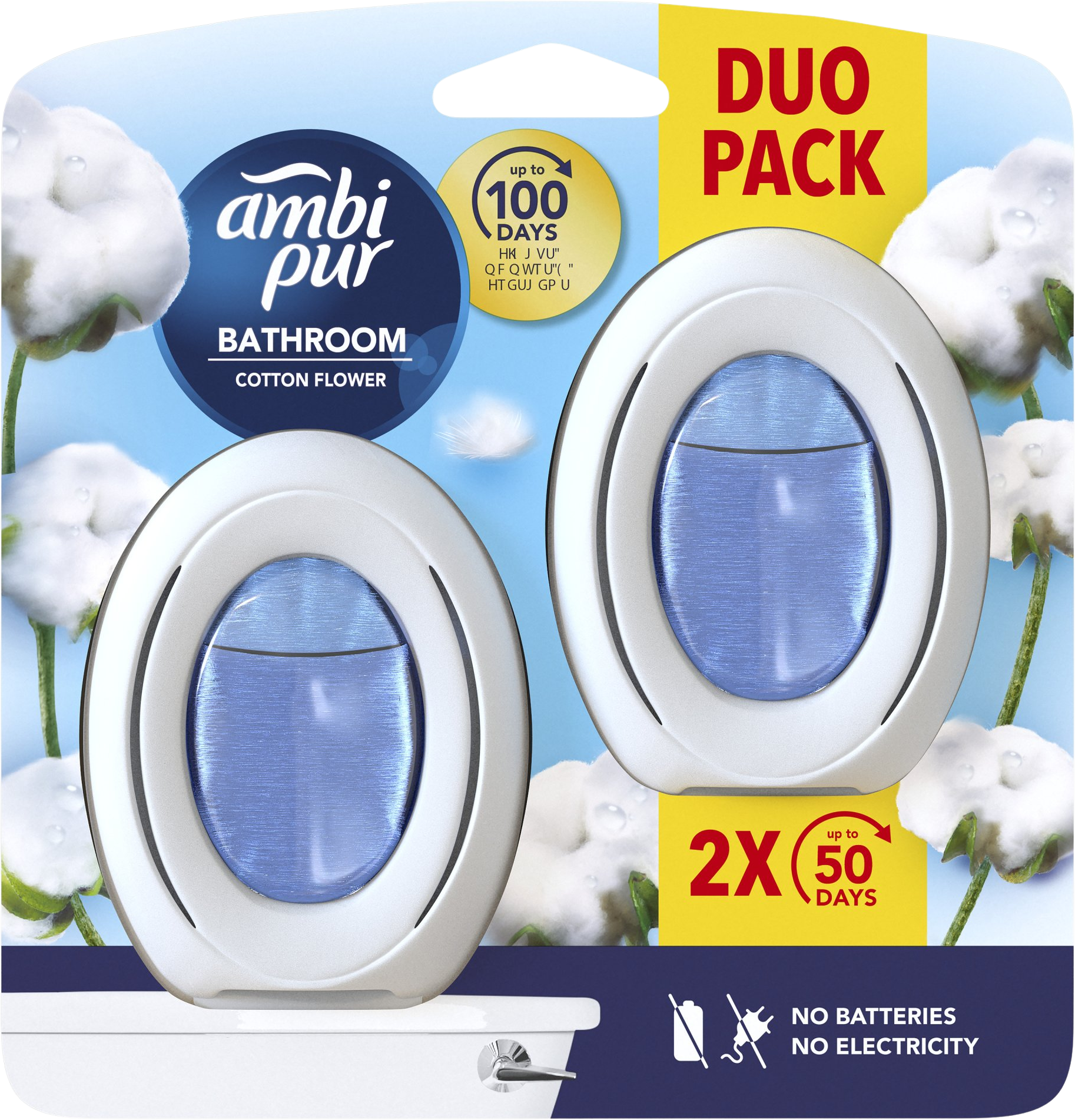 Ambipur Bathroom cotton fresh osvěžovač vzduchu 2 x 7.5 ml