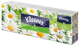 Kleenex® Papírové kapesníky Family hanks - Camomile 10 x 10 ks