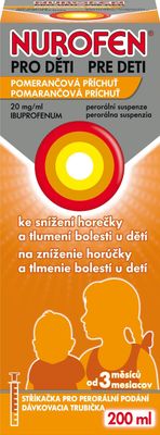 Nurofen pro děti 20mg/ml per. suspenze Pomeranč II 200 ml