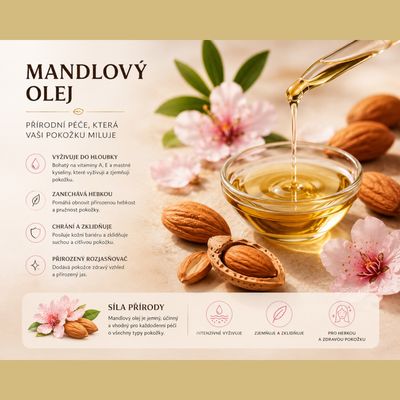 Erboristica Přírodní sprchový gel Olej ze sladkých mandlí – Hebkost a hydratace 400 ml