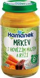 Hamánek Mrkev s hovězím masem a rýží 230 g
