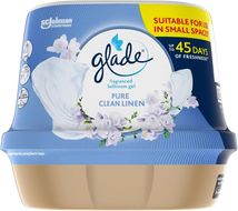 Glade Clean Linen vonný gel do koupelny 180 g