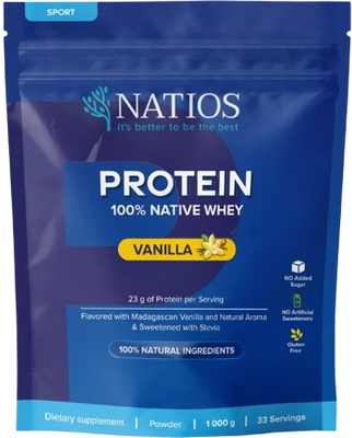 Natios Native Whey Protein, Vanilka 1000 g
