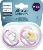 Philips Avent Šidítko Ultra air Zvířátko 0-6m dívka 2 ks