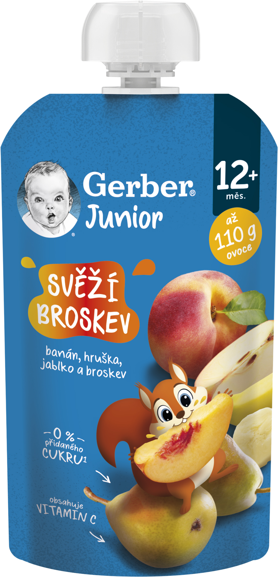 Gerber Junior kapsička Svěží broskev 110 g