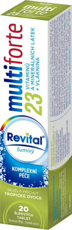 Revital Multi forte Tropické ovoce 20 šumivých tablet