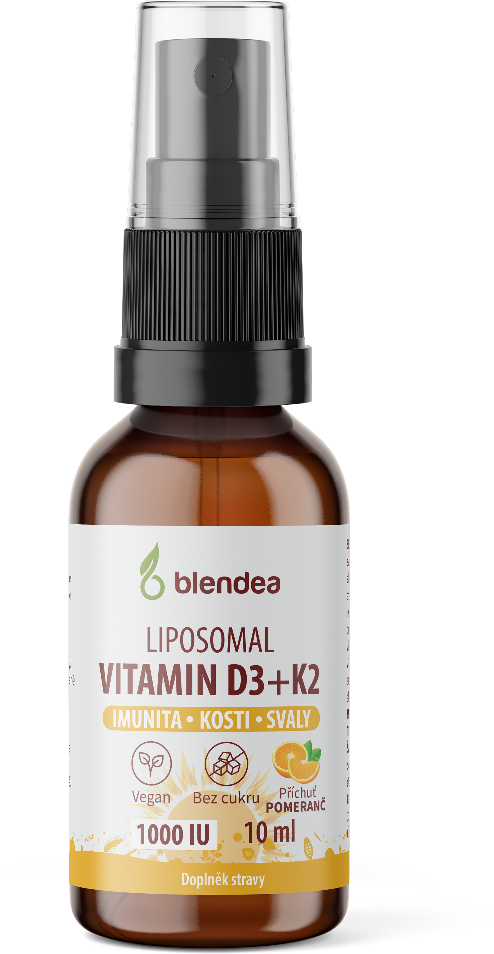 Blendea Lipozomální Vitamin D3+K2 sprej 10 ml