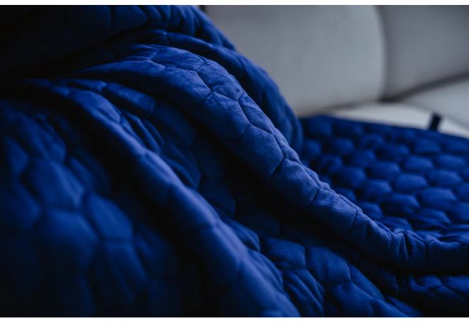 SleepLab Cool & Warm Blue zátěžová deka 140x200cm 9 kg