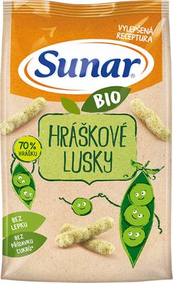 Sunar BIO dětské křupky hráškové lusky 45 g