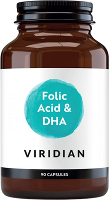 Viridian Folic Acid with DHA 90 kapslí