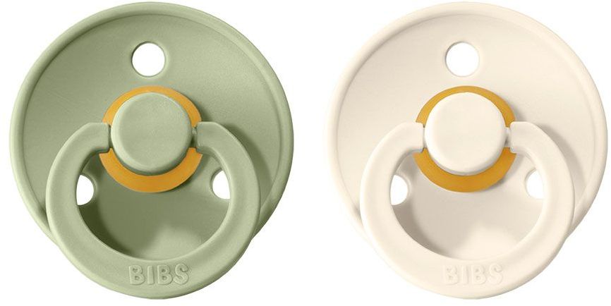 Bibs Colour természetes gumi cumik - méret 3, Sage/Ivory 2 db