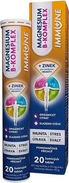 Glenmark Magnesium B-komplex IMMUNE 20 šumivých tablet