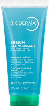 Bioderma Sébium Gel moussant jemný čisticí gel pro smíšenou a mastnou pleť 200 ml