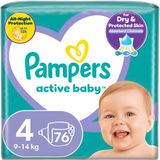 Pampers Active Baby plenky vel. 4, 9-14 kg, 76 ks