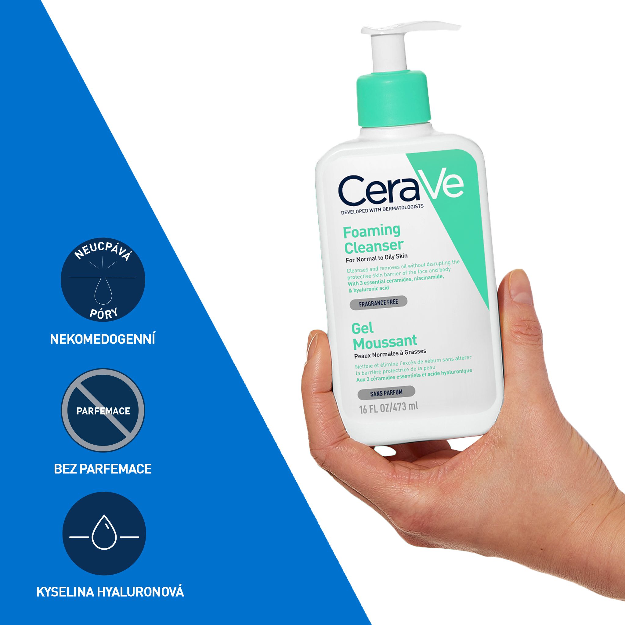 CeraVe Čisticí pěnící gel 236 ml