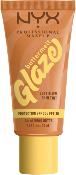 NYX Professional Makeup Buttermelt Glaze Soft Glow Skin Tint + SPF30, Almond Butta 30 ml
