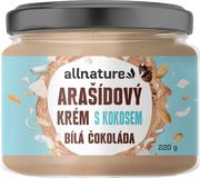 Allnature Arašídový krém s bílou čokoládou a kokosem 220 g