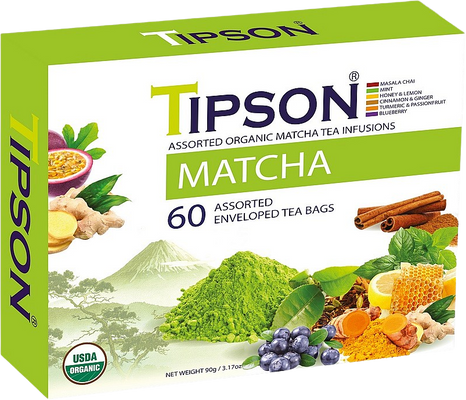 Tipson BIO Matcha kazeta variace 60 x 1.5 g