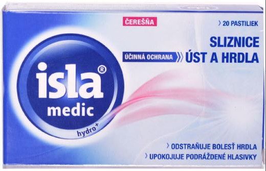 Isla Medic Hydro+ třešeň 20 pastilek 20 ks