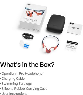 SHOKZ OpenSwim Pro - červená