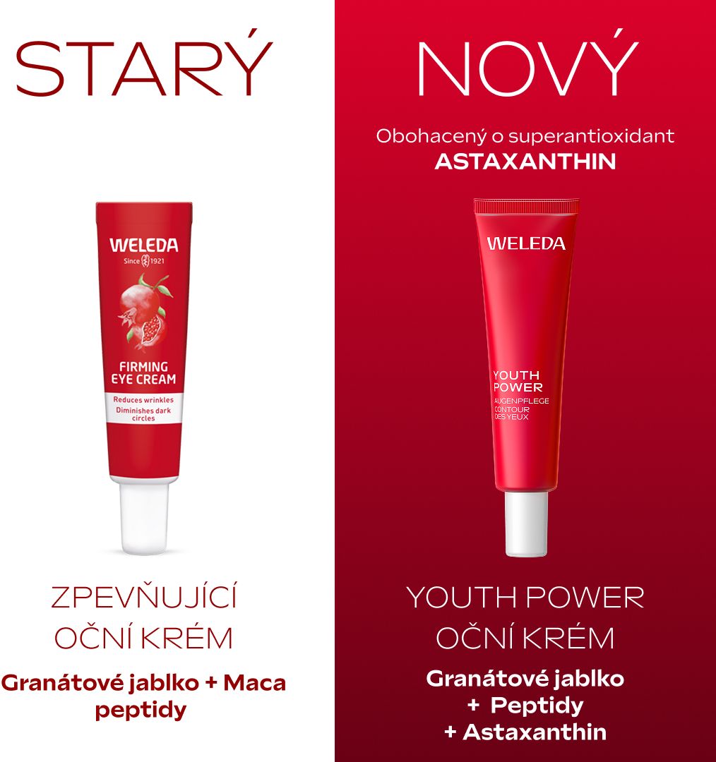 Weleda Youth Power Astaxanthin Zpevňující oční krém 12 ml