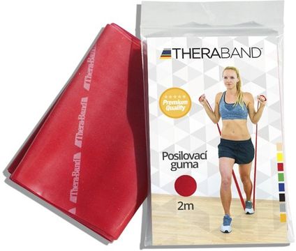 Theraband Posilovací guma červená středně silná 2 m