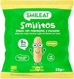Smileat BIO kukuřičné křupky banán a jablko s panenským olivovým olejem 25 g