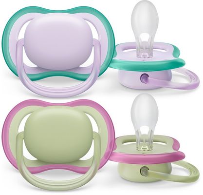 Philips Avent Šidítko Ultra air neutral 0-6m dívka fialová 2 ks