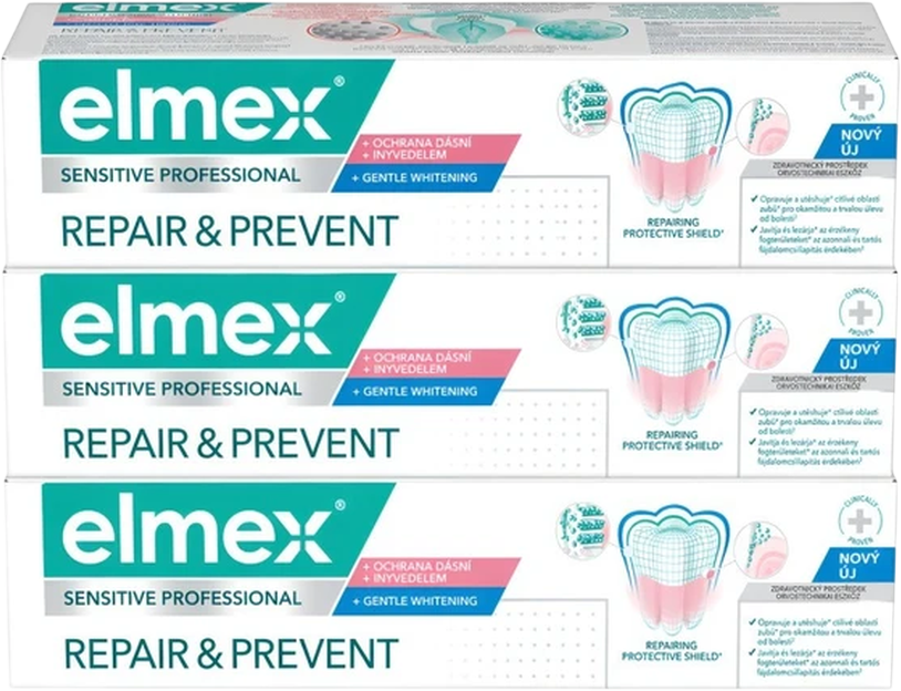 Elmex Zubní pasta Sensitive Professional Repair&Prevent 3 x 75 ml