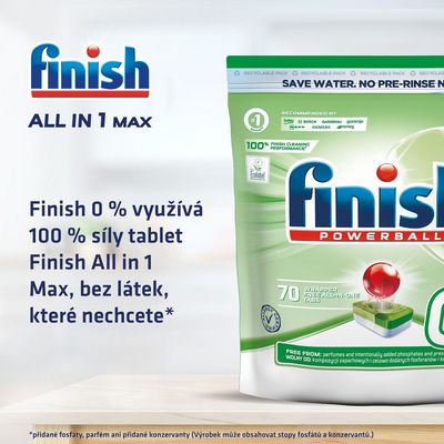 Finish 0% Powerball Green Eco tablety do myčky 70 ks