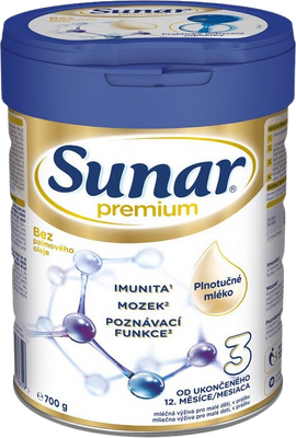 Sunar Premium 3 batolecí mléko 700 g