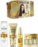 Pantene Sada čtyř produktů Pantene: olej, šampon, sérum v ampulkách a maska