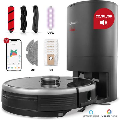 Concept VR3520n Robotický vysavač s mopem 3v1 REAL FORCE Laser Complete Clean Care UVC