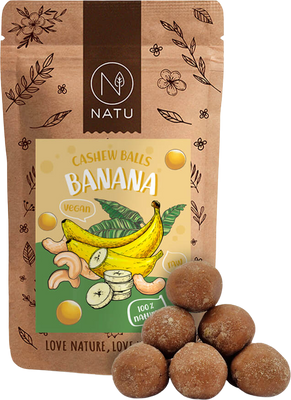 Natu Banánové kuličky s kešu krémem 70 g