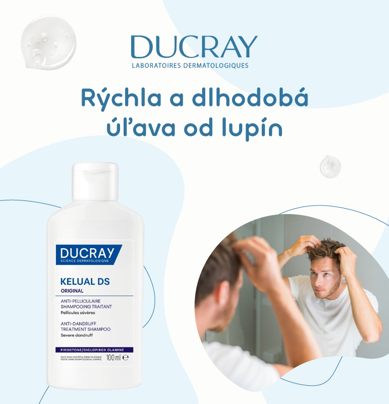 Ducray, Kelual DS, pečující šampon, lupy, Seboroická dermatitida 