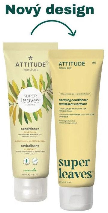 Attitude Super leaves Přírodní rozjasňující kondicionér citrusové listy a bílý čaj 240 ml