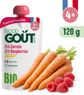 Good Goût BIO Mrkev s malinami 120 g