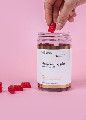 Venira Vlasy, nehty a pleť jahoda gumoví medvídci 60 ks