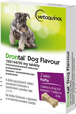 Drontal Dog Flavour 150/144/50 mg 2 ks