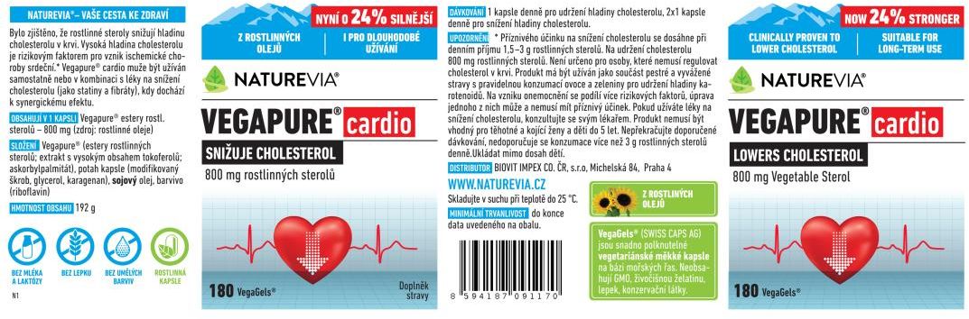 NatureVia Vegapure® cardio 800 mg 180 měkkých tobolek