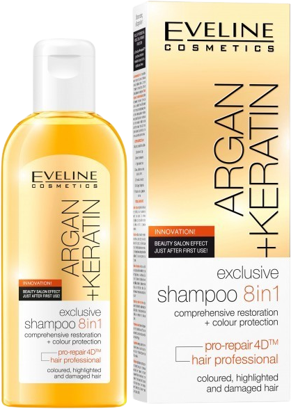 Eveline Argan + Keratin Šampon na vlasy 8v1 150 ml