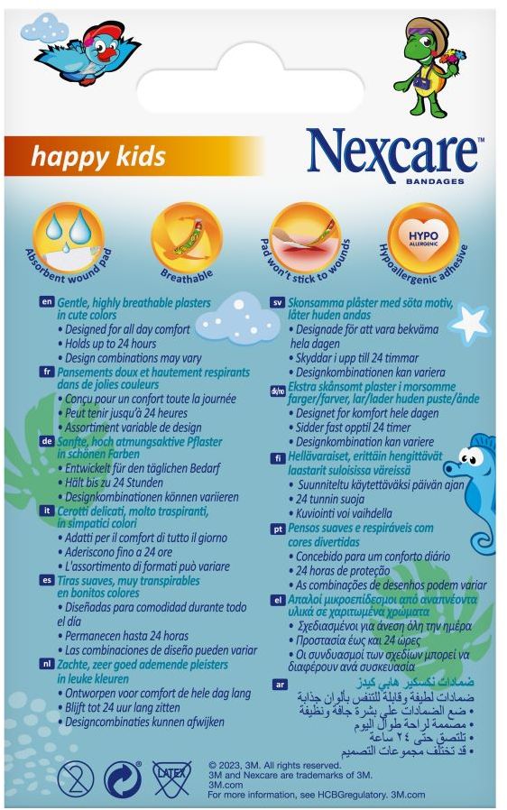 3M Nexcare Happy Kids náplast ZOO 20 ks