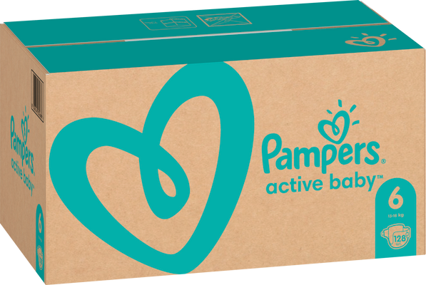 Pampers Active Baby plenky vel. 6, 13-18 kg, 128 ks