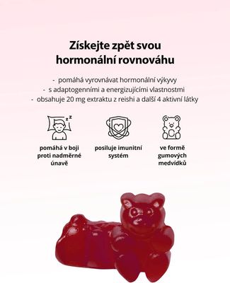 Venira hormonální rovnováha - medvídci pro hormonální rovnováhu malina 60 ks