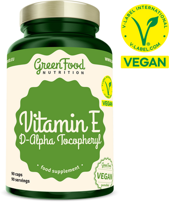 GreenFood Nutrition Vitamin E-D-Alpha Tocopheryl 90 kapslí